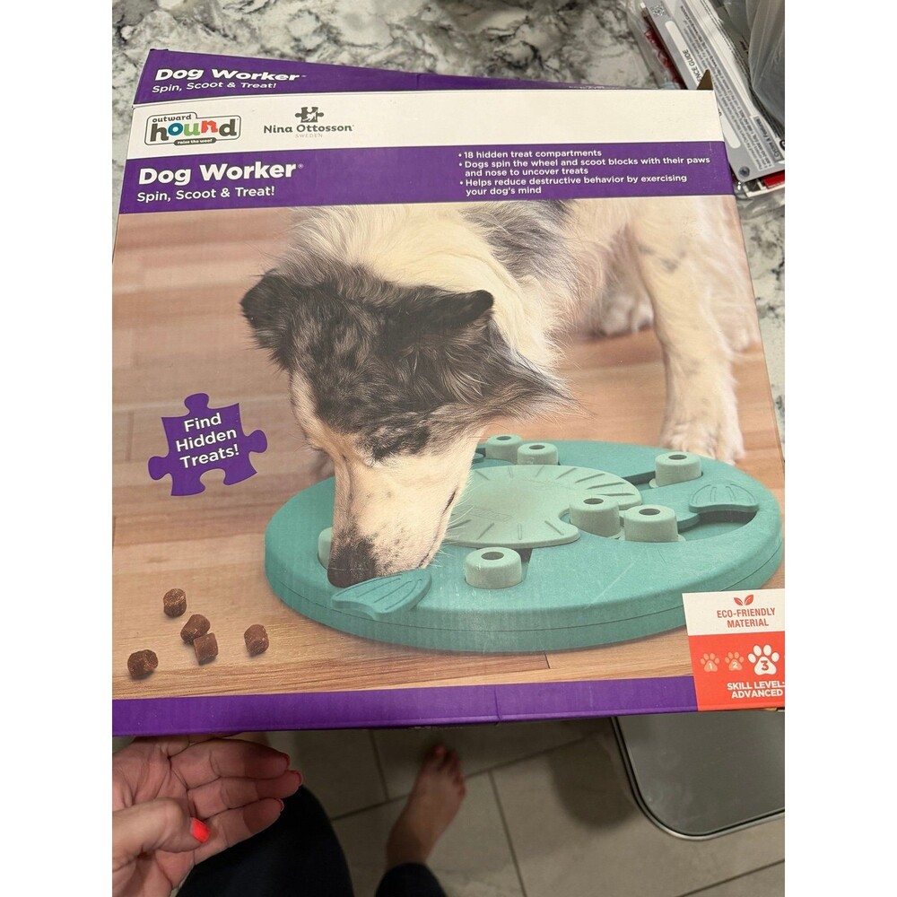 Outward Hound Nina Ottosson Dog Worker Green Interactive Treat Puzzle Dog Toy